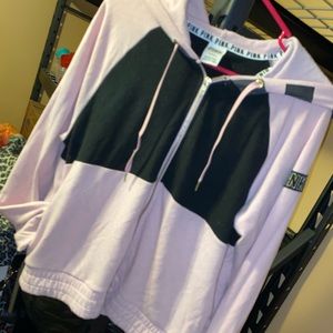 PINK ZIP UP HOODIE